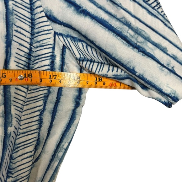 TYCHE Blue White Striped Belted Romper Size Medium - Picture 11 of 15